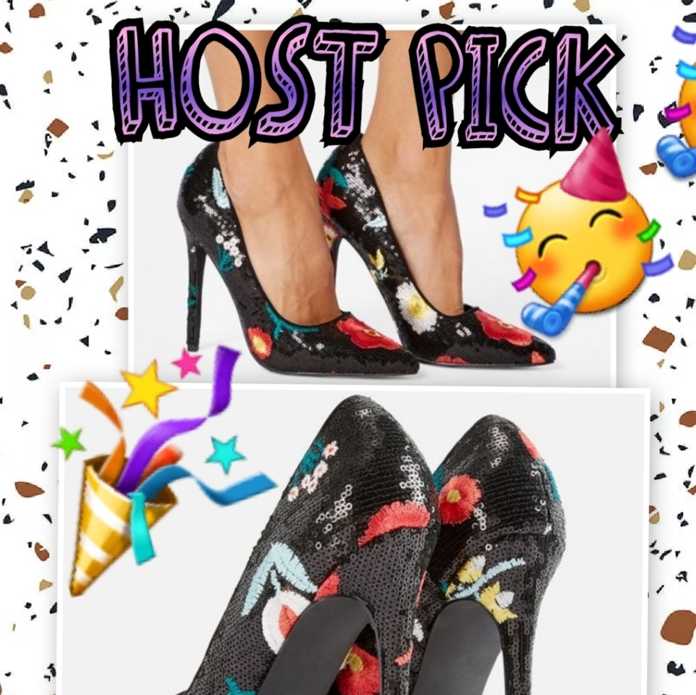 🥳HOST PICK🎉🆕Sequins stilettos floral pumps